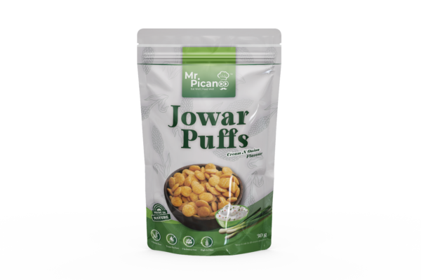 Jowar Puffs (Cream & Onion Flavored)